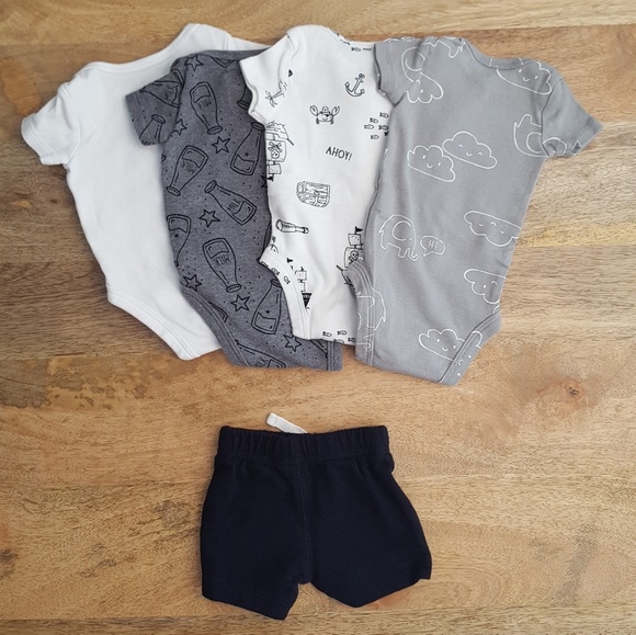 Last Chance! Newborn Baby Onesies and Shorts lot - Picture 5 of 8